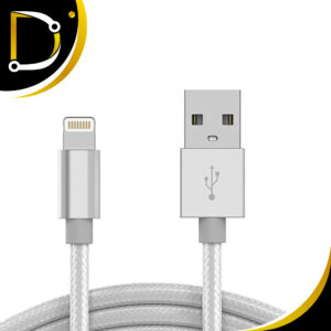 Cable Iphone USB Certificado color plata y gris