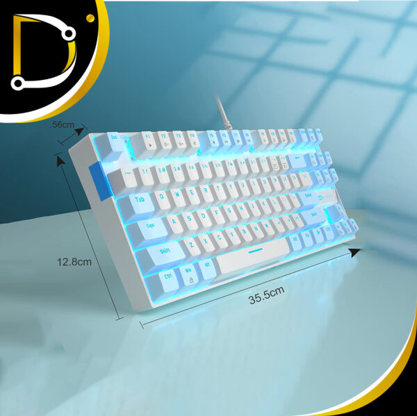 Teclado Mercanico Magegee Blanco Con Azul