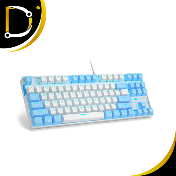 Teclado Mercanico Magegee Blanco Con Azul