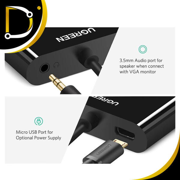 Adaptador Hdmi-Micro Hdmi+Vga Ugreen