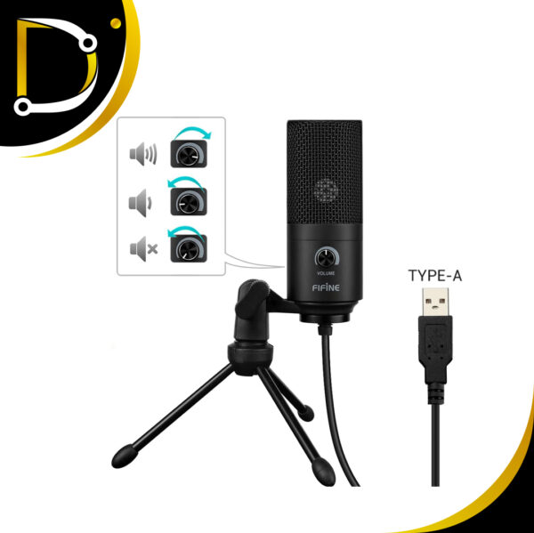 Microfono Fifine Negro Usb